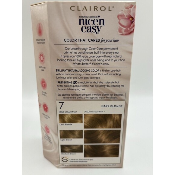 Clairol Nice'n Easy Women's Permanent Hair Color Dark Blonde #7 NEW Lot Of 7 - Picture 4 of 7